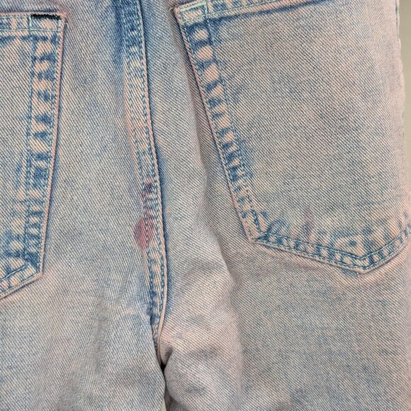 Urban Outfitters BDG Distressed Overdyed High-Rise Baggy Jeans Pink Size 25 - Picture 3 of 6